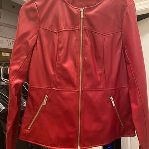 Red Zara Leather Jacket